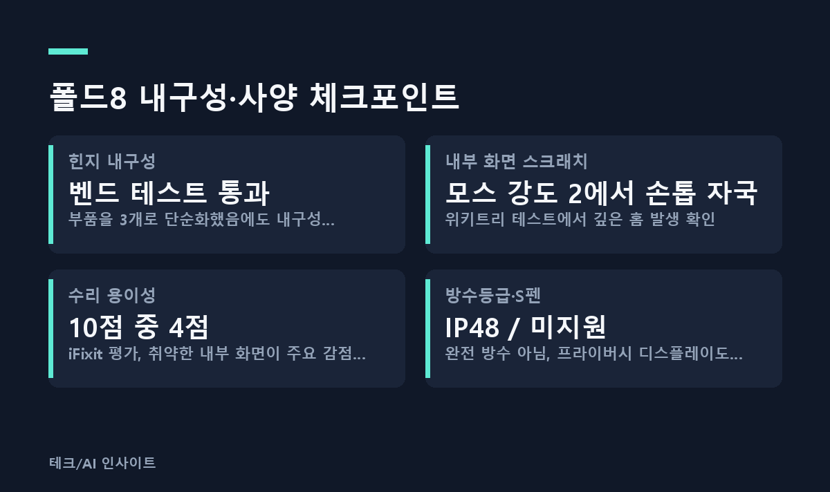 폴드8 내구성·사양 체크포인트